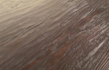 Hand-scraped wood floor Hand-scraped wood flooring with a bespoke aged finish
