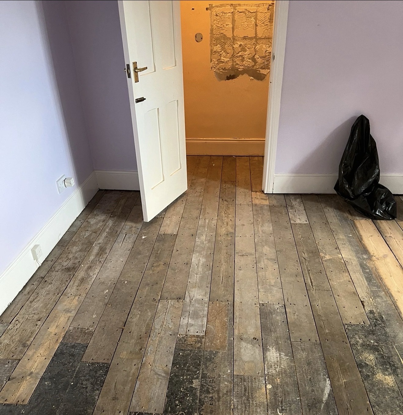 Reclaimed Softwood Repair Before Sanding