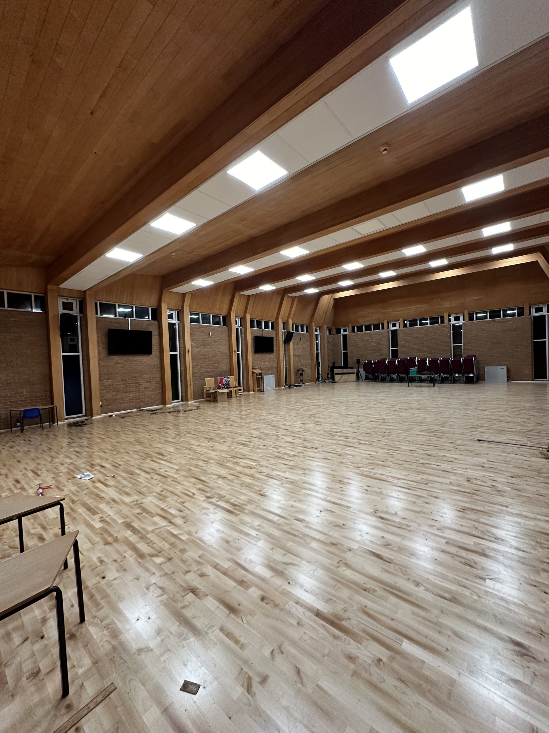 Completed Junckers sprung timber floor installation at Holy Trinity with St Mark in Stockton-on-Tees